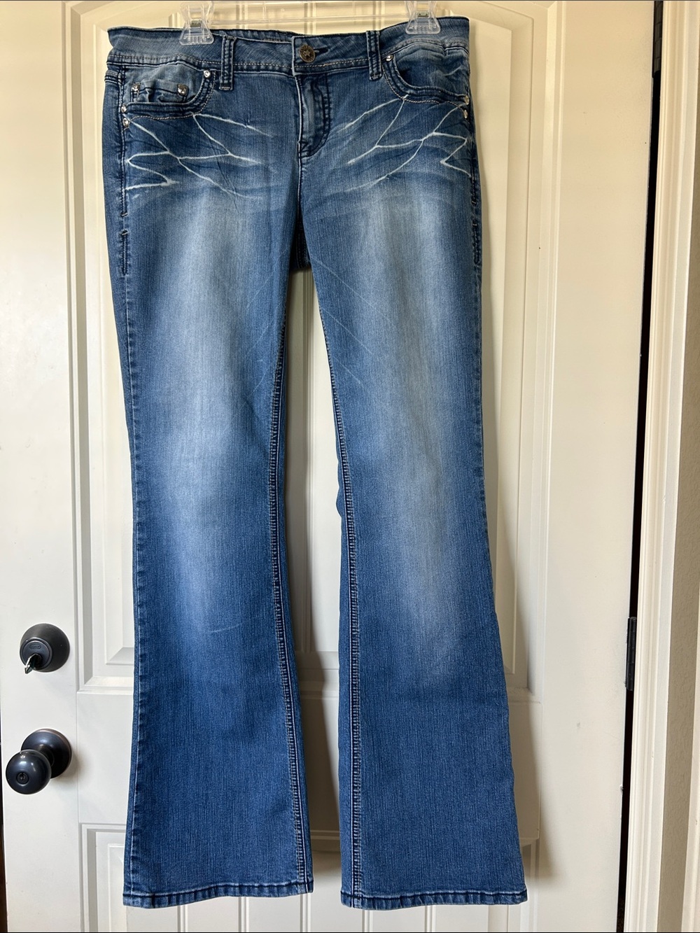YMI Women's Light Blue Flared Boot Cut Jeans Size 13